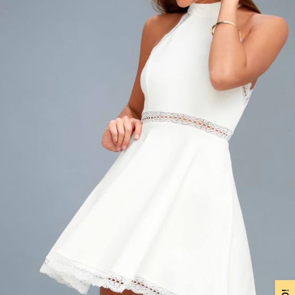 Lulu’s XS white “Skater Dress”